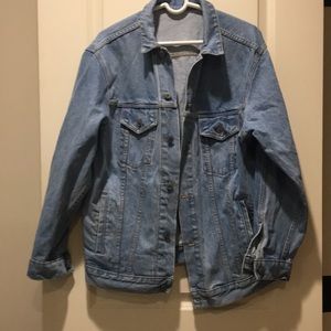 John Galt California men Denim button down jean Jacket light wash no size tag